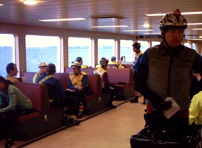 On the ferry